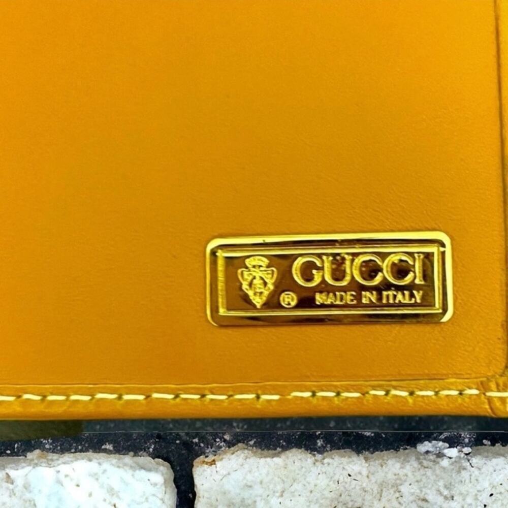 Vintage Gucci Logo Canvas & Leather Long Wallet - Authentic  EUC - Picture 4 of 10